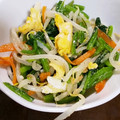 ウッシー母's cooksnap of when they made 卵も入った♡ほうれん草ともやしのナムル.