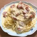 クックDDYM3F☆'s cooksnap of when they made 生クリームニンニク不要！簡単カルボナーラ.