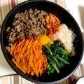 りんきゅー's cooksnap of when they made 子供も喜ぶ♫フライパンで石焼きビビンバ♫.