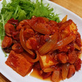 くまちーこ's cooksnap of when they made 厚揚げとウィンナーのトマト煮込み.