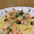 nanami_mu's cooksnap of when they made 秋鮭としめじのパスタ.