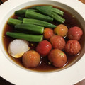 ともさと8888's cooksnap of when they made トマトとオクラのお浸し♪♪.