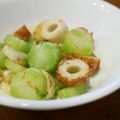 るるおか's cooksnap of when they made ブロッコリーの茎とちくわのピリ辛和え.
