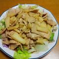 55才のおじさん's cooksnap of when they made 豚肉と長芋のポン酢炒め.