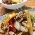 のりこ523's cooksnap of when they made 簡単★パプリカとじゃがいもの牛肉炒め定食.