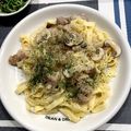 つぶらなシジミ's cooksnap of when they made 鶏肉のバター白ワイン煮込みエッグパスタ.