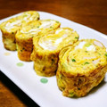 猫のオソマ's cooksnap of when they made ハムと葱の卵焼き.