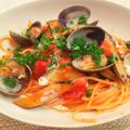 かくいぬ's cooksnap of when they made あさりとなすのトマトパスタ.