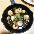 黒猫ゆずポン酢★'s cooksnap of when they made ぷりぷりエビとマッシュルームのアヒージョ.