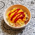 SUNMOONMOM's cooksnap of when they made ふんわりスクランブルエッグのキャベチご飯.