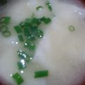 じゅかのかぁ's cooksnap of when they made ☆いつもの味噌汁に余った餃子の皮☆.