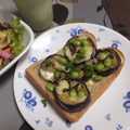よちりん's cooksnap of when they made とろとろ炒めナスの塩昆布和トースト.