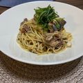 akn72's cooksnap of when they made イワシ缶で簡単♪イワシと梅の和風パスタ＊.