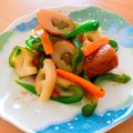 ☆３匹の子ぶた☆'s cooksnap of when they made ごぼう天とレンコンの甘酢炒め.