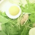 イルカ凡's cooksnap of when they made 水菜カニカマ卵ツナのごま油ぽん酢サラダ.
