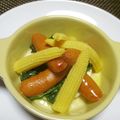 ジョングレ's cooksnap of when they made ほうれん草とヤングコーンのココットカマン.