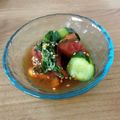 あすぱら♡'s cooksnap of when they made 夏に簡単☆きゅうりとトマトの青じそマリネ.