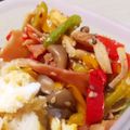 奏／あっこ's cooksnap of when they made お弁当♪パプリカしめじピーマン簡単炒め.