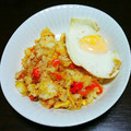 ひなたのねこやなぎ's cooksnap of when they made 卵なし！油揚げが美味しい和風カレー炒飯.