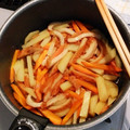 mimim*'s cooksnap of when they made じゃが芋とさつま揚げの炒め煮.