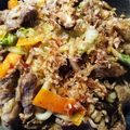 toshi☆r2's cooksnap of when they made 豚肉レタスもやしと具沢山焼うどん♡.