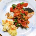 picanuts☆'s cooksnap of when they made サーモンのソテー☆トマトとバジルのソース.