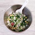 ❊プゥ❊'s cooksnap of when they made おかひじき・大豆・梅のおにぎり（握り前）.