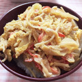 hiraria's cooksnap of when they made 玉ねぎとカニカマの卵とじ.