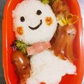 クックR126AP☆'s cooksnap of when they made キャラ弁☆てるてる坊主にかわいいリボン.