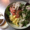 福ねこニャン's cooksnap of when they made 夏野菜と豚しゃぶのぶっかけ冷やしうどん☆.