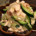 かなぽん☆☆'s cooksnap of when they made 蒸し鶏とキュウリのタイ風和え物.