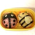 クックLJMR1W☆'s cooksnap of when they made キャラ弁♡てんとう虫とミツバチの春弁♪♪.
