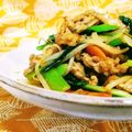 yangpa's cooksnap of when they made 小松菜と豚肉のピリ辛オイスターソース炒め.