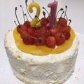 kmaako♪'s cooksnap of when they made デコレーションケーキ（バースデーケーキ）.