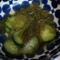 クックE2OHKS☆'s cooksnap of when they made 超簡単！きゅうりともずくの酢の物.