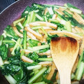 ★ユンのキッチン★'s cooksnap of when they made 小松菜と練り物とエリンギの煮物.