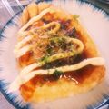 wakka's cooksnap of when they made 簡単アレンジ♪お好み焼き風おたふく卵巾着.