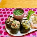 komutatata's cooksnap of when they made ハム＆塩昆布＆胡麻の混ぜ込みおにぎり☆.