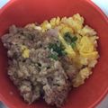 ルルルるか☆'s cooksnap of when they made 激安簡単！豆腐でヘルシー☆餡掛けそぼろ丼.