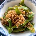 poyonちゃん's cooksnap of when they made 万願寺唐辛子のちりめんじゃこ炒め.