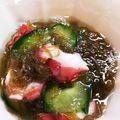 りっちゃん♪'s cooksnap of when they made もずく酢に漬けるだけ！タコと胡瓜の酢の物.