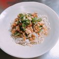 しろ◎'s cooksnap of when they made 低糖質！糖質0麺☆大葉鶏ささみ納豆パスタ.