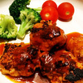 刹那☆育児中's cooksnap of when they made 卵不使用★ふんわり煮込みハンバーグ.