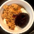 なーなちゃん's cooksnap of when they made 黒蜜きな粉ヨーグルト・プルーンのっけ.
