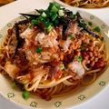 クック海苔's cooksnap of when they made 時短&簡単☆温玉乗せ梅肉納豆パスタ.