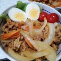料理スキになってきた's cooksnap of when they made 簡単！豚肉と玉ねぎのコチュジャン炒め丼.