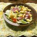 CharlotteR's cooksnap of when they made うまい棒で温玉シーザーサラダ 簡単.