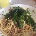 atsuka's cooksnap of when they made シーチキンと梅と大葉の和風パスタ.
