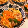 skateri's cooksnap of when they made コチュジャンで作るピリ辛焼きうどん♪.