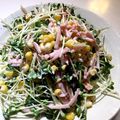 まるままよっぴん's cooksnap of when they made やみつきかいわれ大根（ハムのサラダ）.
